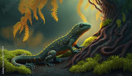 Salamander AI Generated illustration image © Biplob
