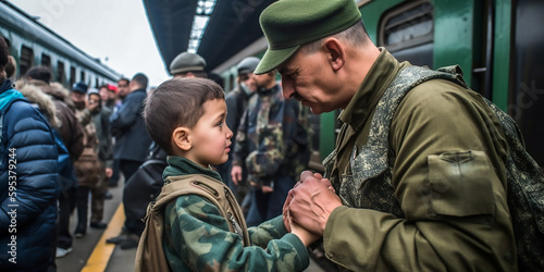Soldat kommt heim  Wiedersehen eines Soldaten mit einem seiner Liebsten KI © KNOPP VISION