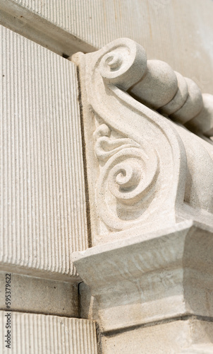 decorative stone finial close up