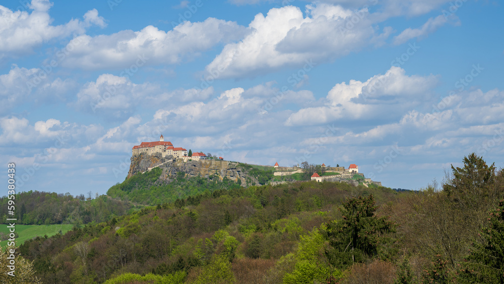 The Riegersburg castle surrounded by a beautiful landscape