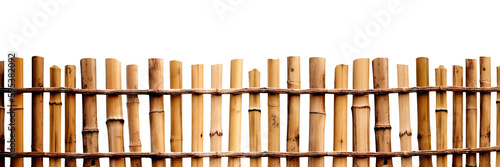 A bamboo fence isolated on transparent background -Generative AI © comicsans