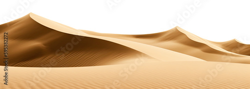 Fotografija Sand dunes isolated on transparent background - Generative AI