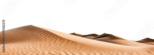 Sand dunes isolated on transparent background - Generative AI