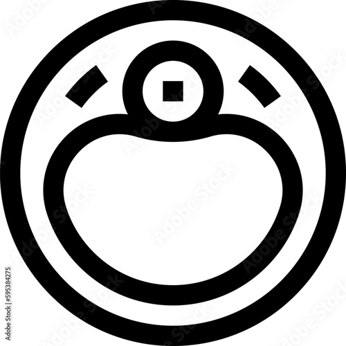 Transparent Fat Cell icon. Fat Cell isolated on transparent background.