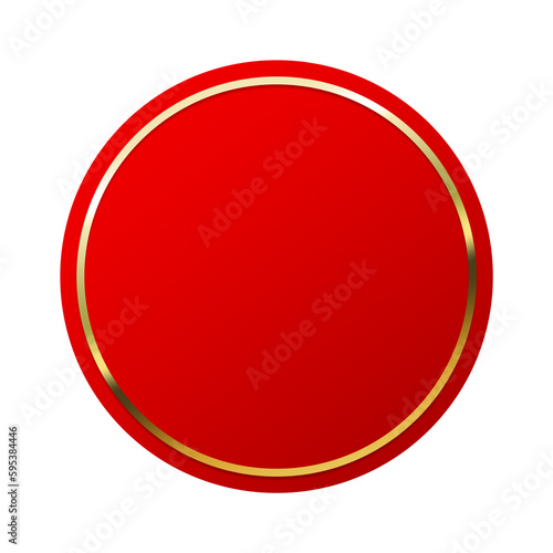 Free Download red banner gold circle frame and dot - GFXLoad