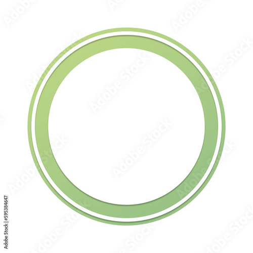 banner green circle frame and dot