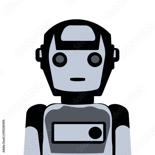 robot icon, android isolated, simple flat style, vector