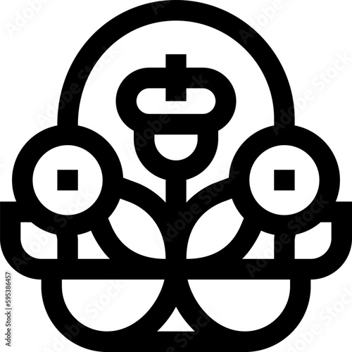 Transparent Basket icon. Basket isolated on transparent background.