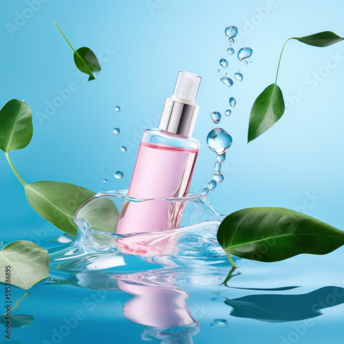 Cosmetic skincare product. Illustration AI Generative.