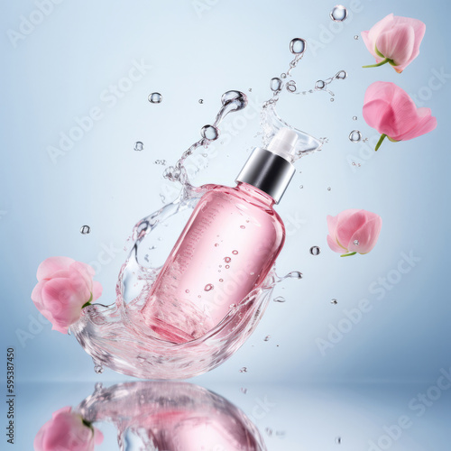 Cosmetic skincare product. Illustration AI Generative.