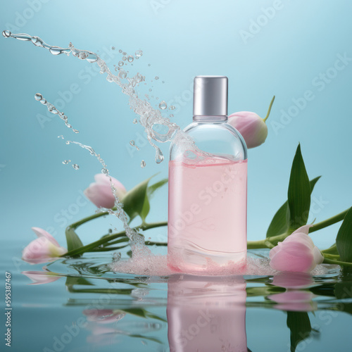 Cosmetic skincare product. Illustration AI Generative.