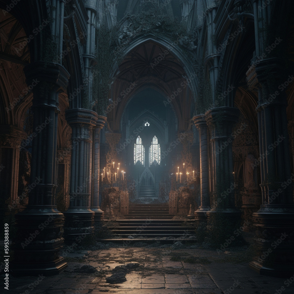 Gloomy Gothic ruins