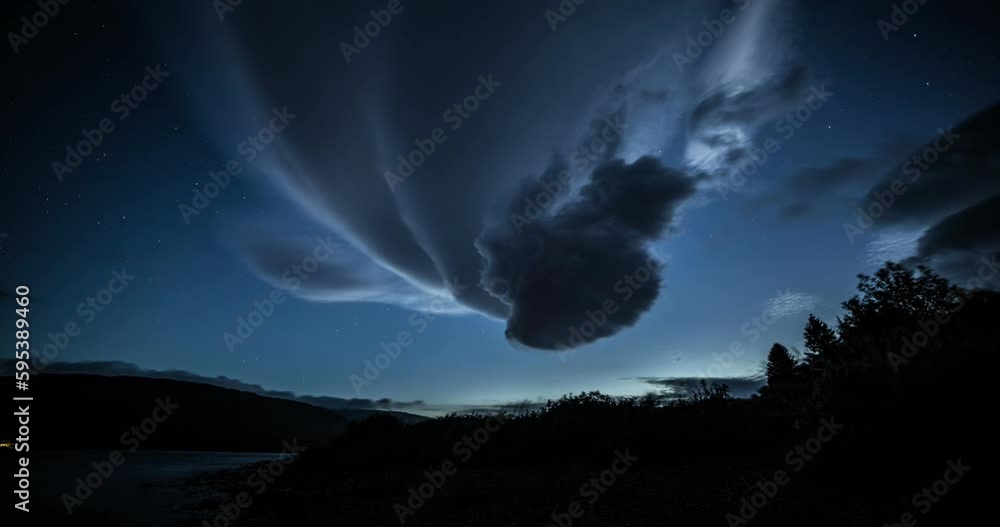 custom made wallpaper toronto digitalMorphing lenticular cloud twilight stars ufo 4k