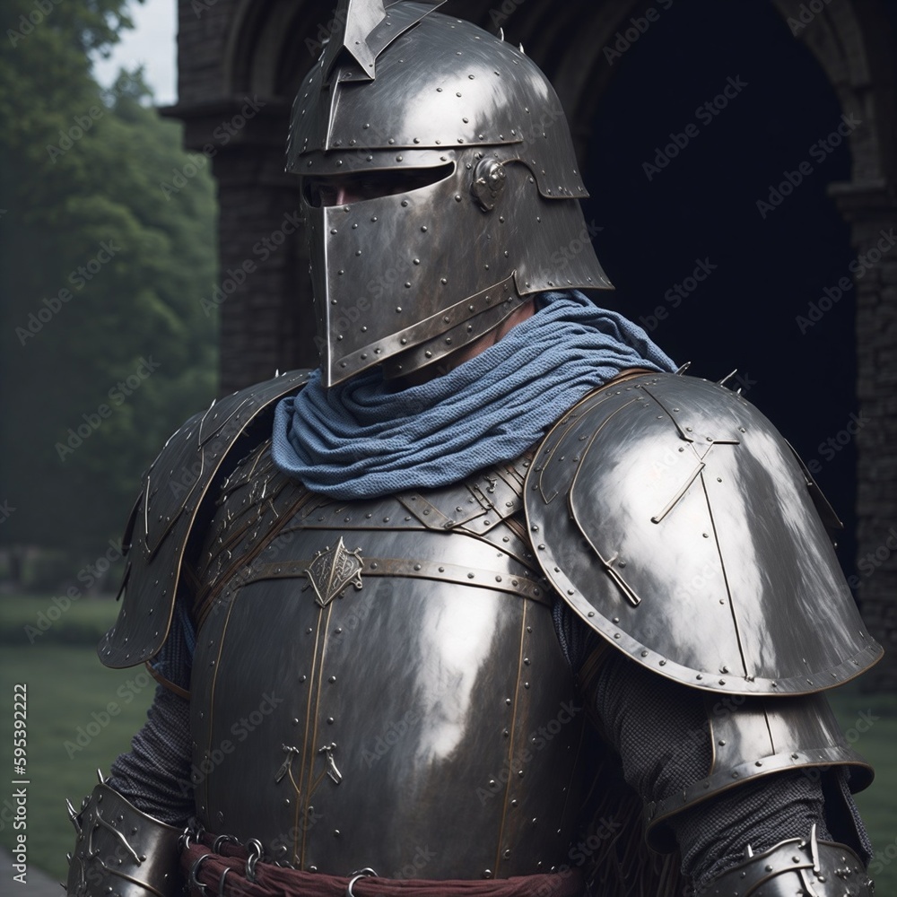 Medieval knight in armor - Ai generated Medieval knight in armor - Ai generated
