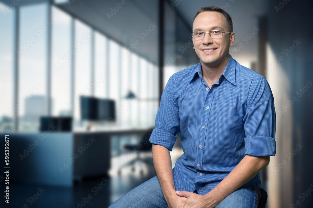 Confident happy business man posing Confident happy business man posing