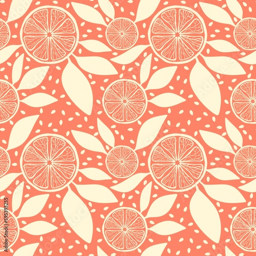 Cartoon summer seamless lemon pattern for wrapping paper and fabrics and linens and kids clothes print