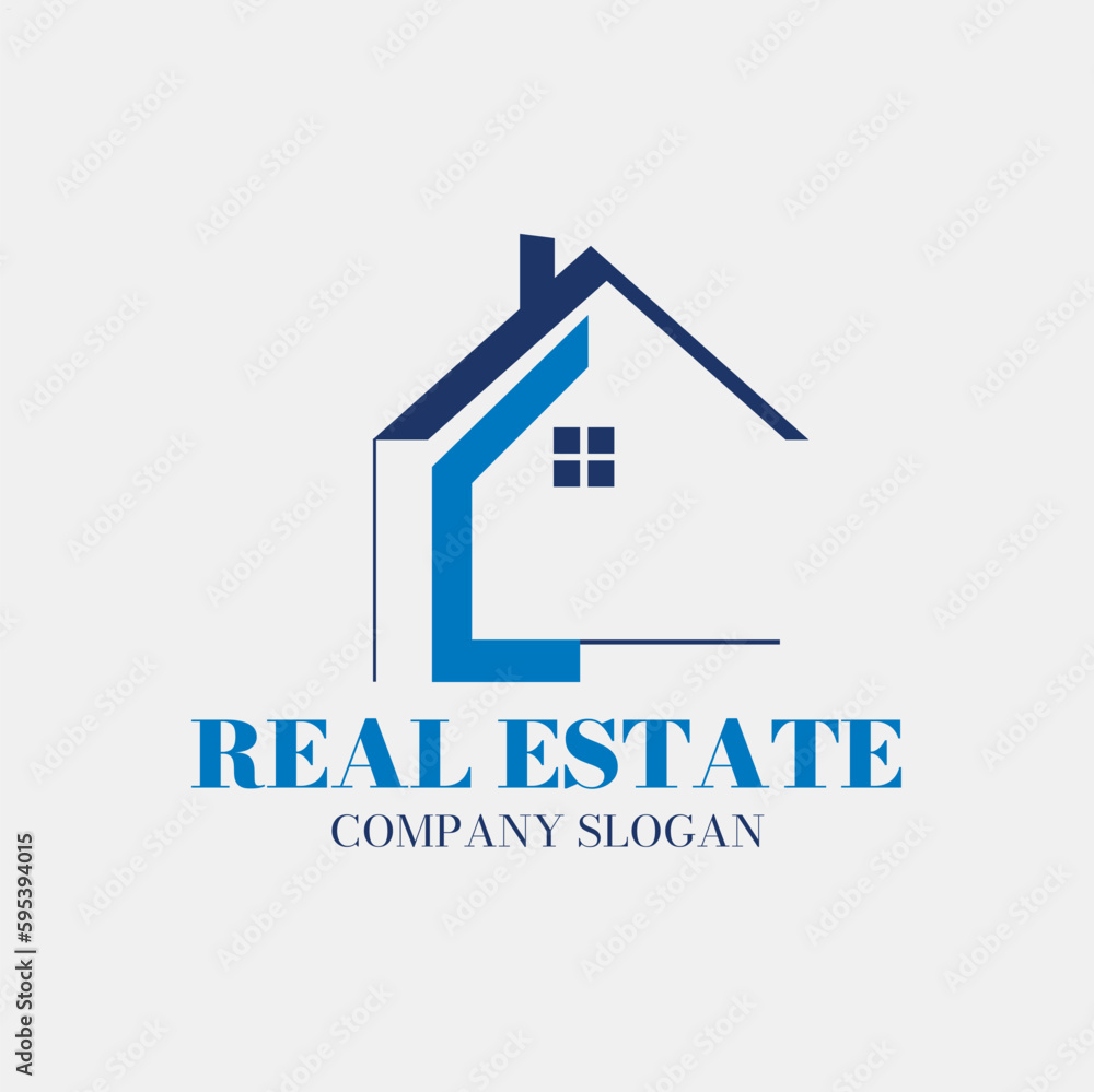 vector real estate logo design template