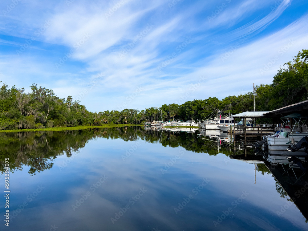 Fototapeta premium Marina on Lake George, Florida