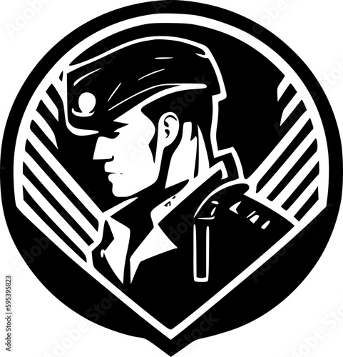 Military - High Quality Vector Logo - Vector illustration ideal for T-shirt graphic