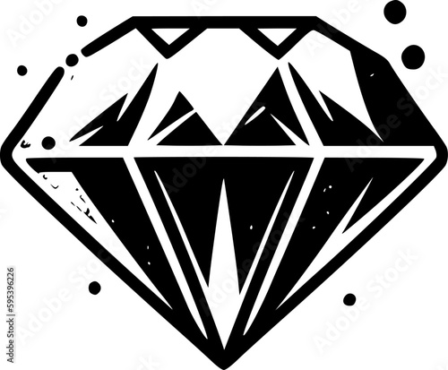Rhinestone - Minimalist and Flat Logo - Vector illustration