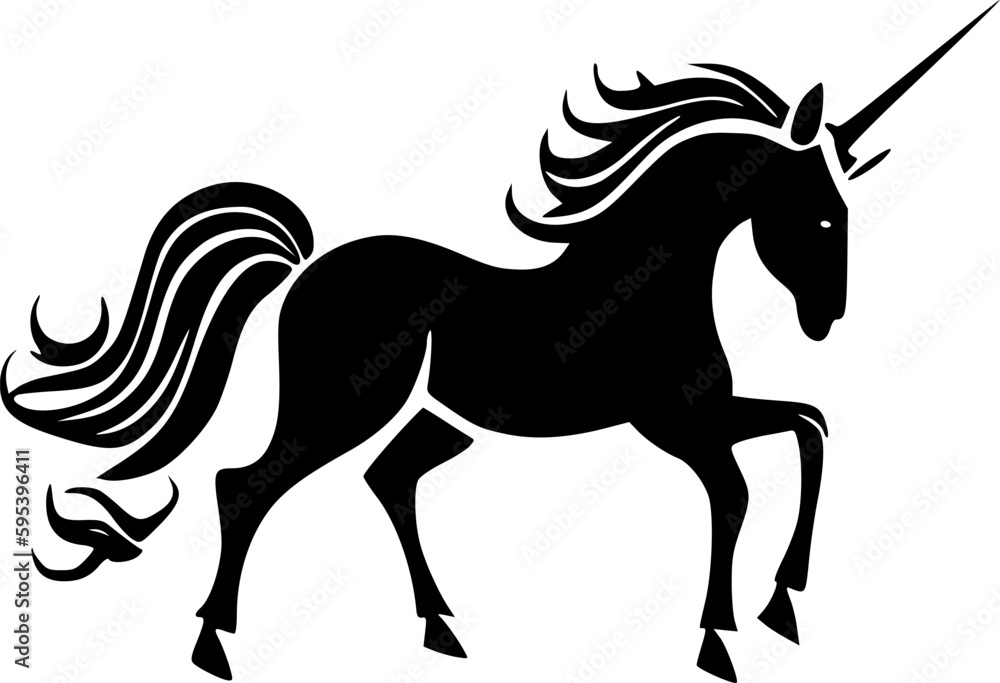 Obraz premium Unicorns | Minimalist and Simple Silhouette - Vector illustration