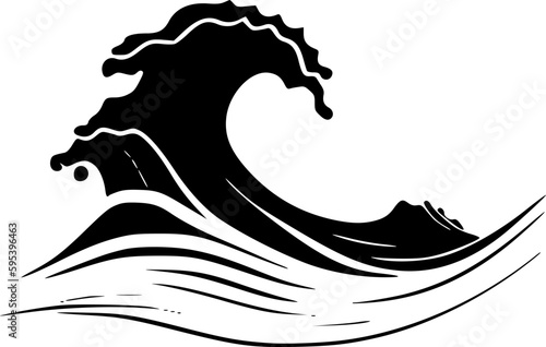 Waves | Minimalist and Simple Silhouette - Vector illustration