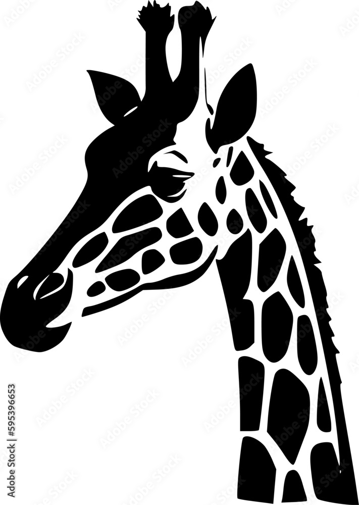 Naklejka premium Giraffe | Minimalist and Simple Silhouette - Vector illustration