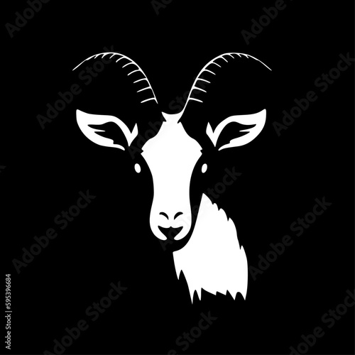 Goat - Black and White Isolated Icon - Vector illustration © CreativeOasis