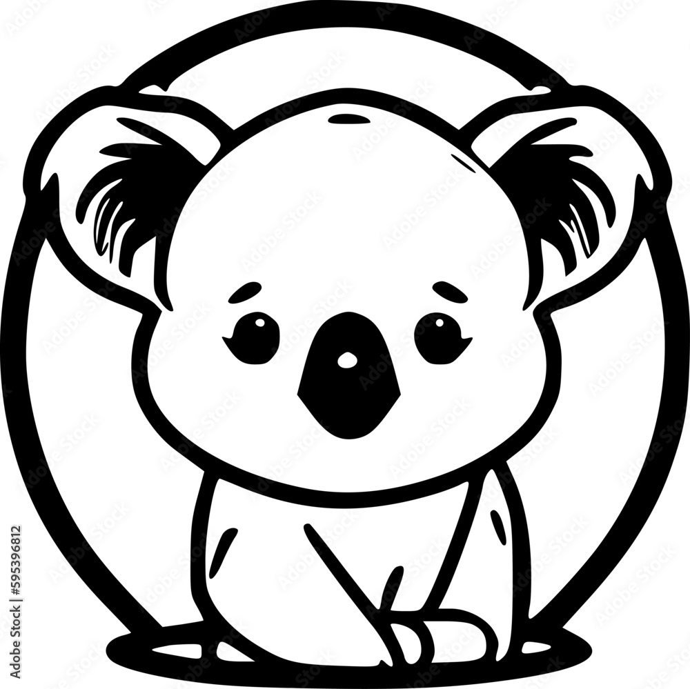 Koala - Minimalist and Flat Logo - Vector illustration Koala - Minimalist and Flat Logo - Vector illustration