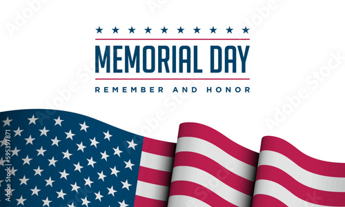 Memorial Day Background Design. Vector Illustration.