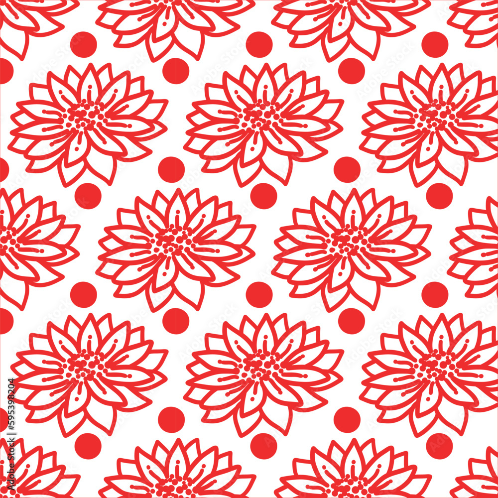 Seamless floral pattern. Cute retro textures. Flowers and dots for fabric, paper, packaging design. Seamless floral pattern. Cute retro textures. Flowers and dots for fabric, paper, packaging design.