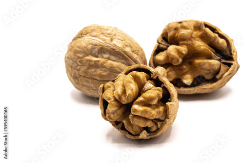 Trio of walnuts in a shell 