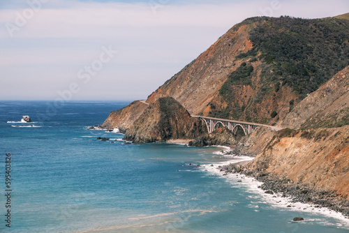 Rocky coast in Big Sur, California
