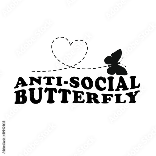 Anti-Social Butterfly Vector