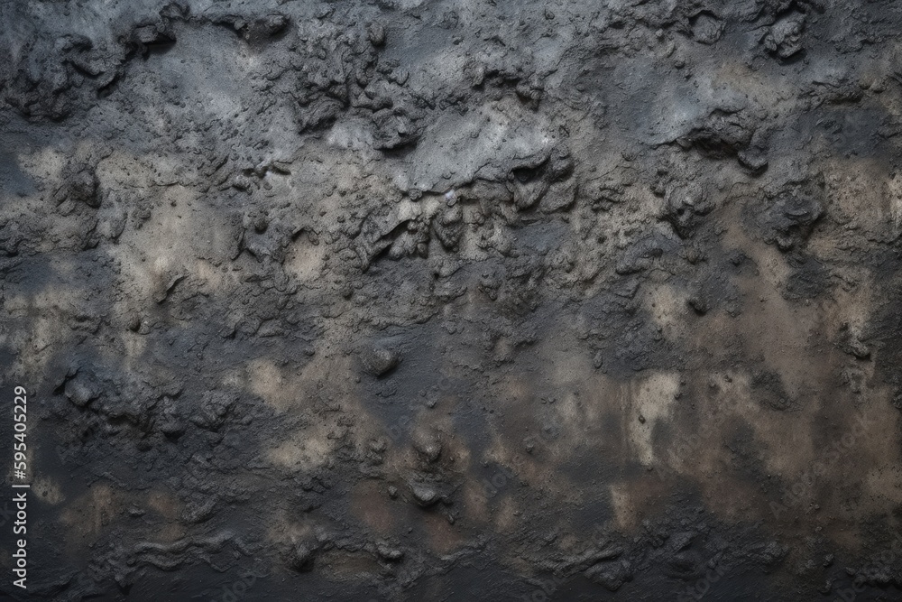 dirty black wall with grime and stains. Generative AI dirty black wall with grime and stains. Generative AI