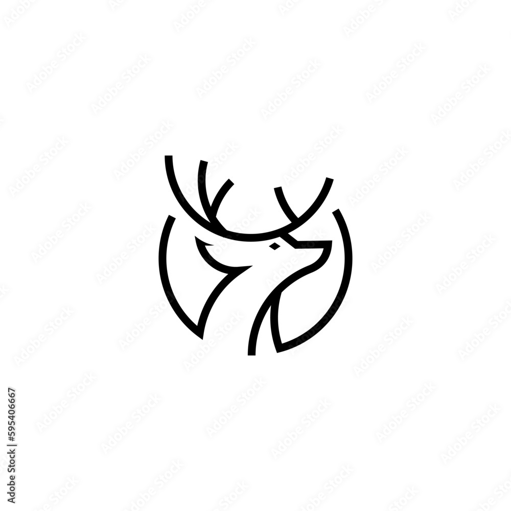 deer logo design template
