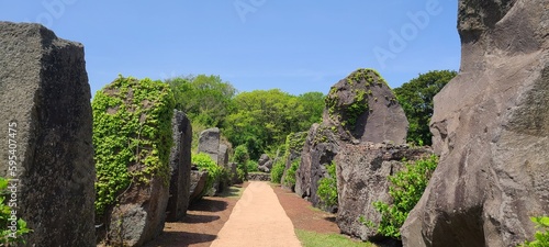 The path of the legend in Jeju stone park