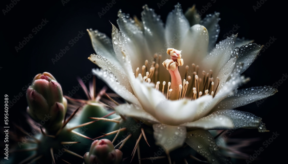 Abstract Tropical Flower showcases natural beauty and freshness generated by AI Abstract Tropical Flower showcases natural beauty and freshness generated by AI