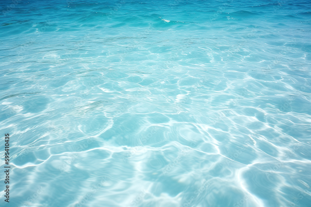 Blue water at the beach (Generative AI)