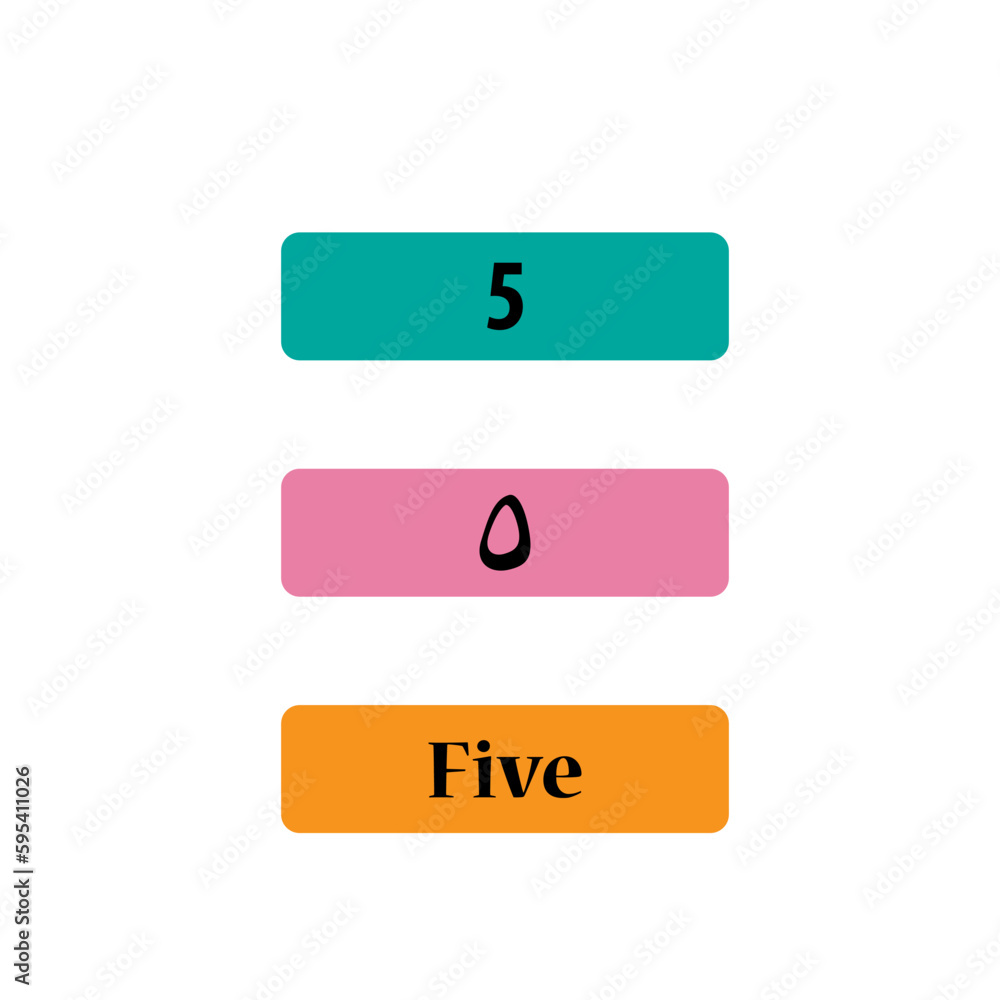 Arabic number cardinal icon vector logo design template Arabic number cardinal icon vector logo design template