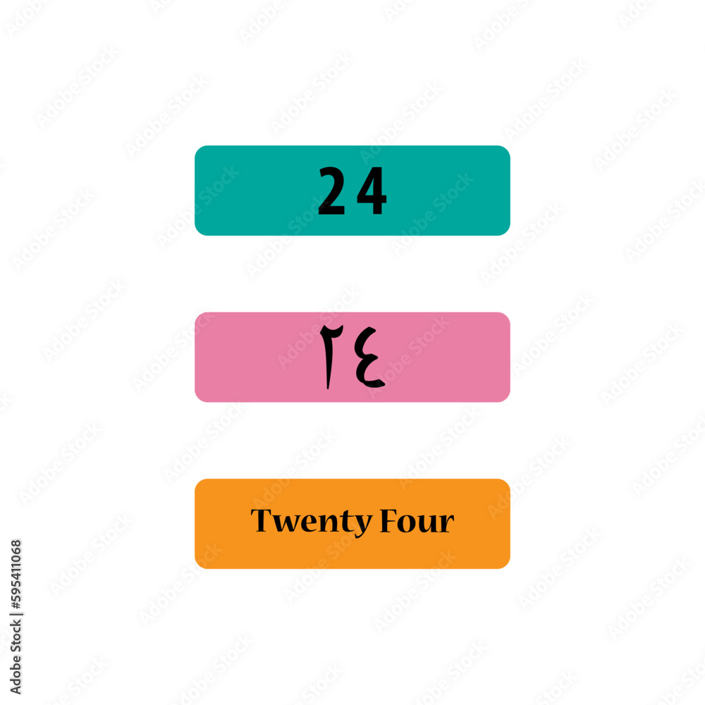 Obraz premium Arabic number cardinal icon vector logo design template