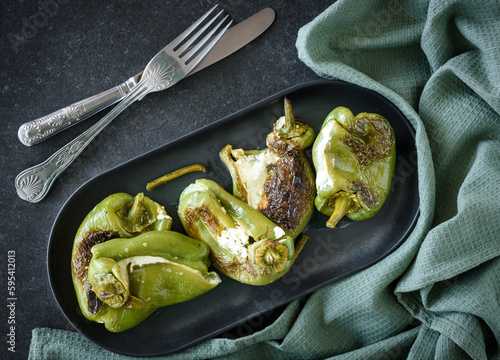 Padron Peppers with cheese