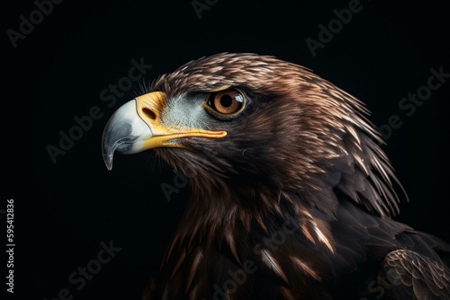 Eagle with bold and fierce expression. Generative AI