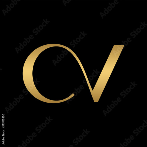 Premium Vector CV or C , V Logo. Beautiful Logotype design for luxury company branding