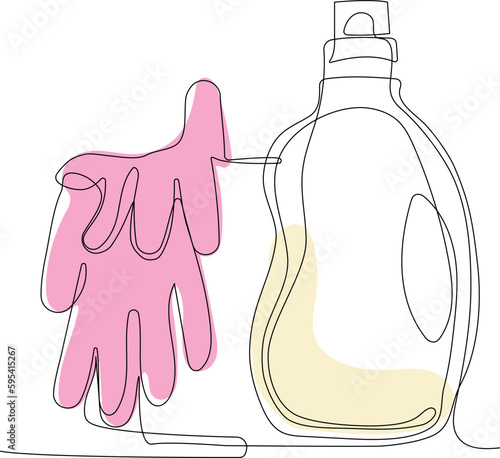 Home cleaning service landing page design concept, illustration of janitors with cleaning tools. Vector illustration
