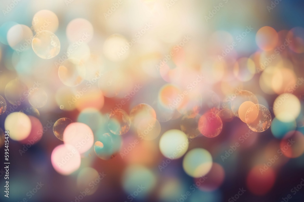 Pastel colored bokeh background with def. AI generative Pastel colored bokeh background with def. AI generative