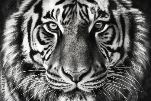 Beautiful animal style art pieces  Striking Tiger Portrait 