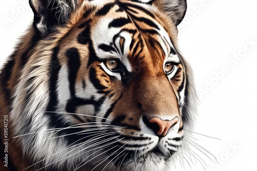 Beautiful animal style art pieces, Striking Tiger Portrait  © Man888