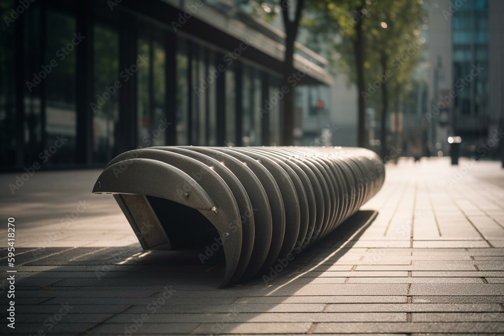 bench with central hump is example of hostile