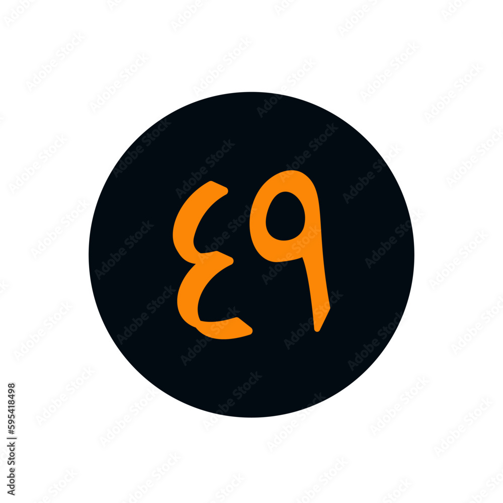 Arabic number flat style design for child illustration Arabic number flat style design for child illustration